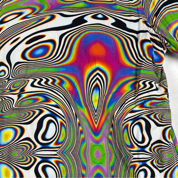 iHeartRaves Psychedelic Swirl Men's XL Shirt - Picture 3 of 6